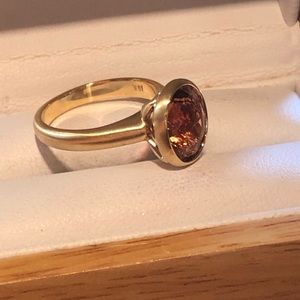 OOAK Custom made 18k Cuprian Tourmaline Ring